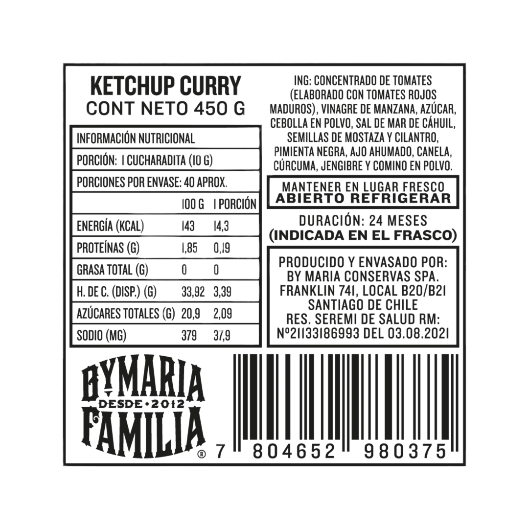 Ketchup Curry By Maria - 430 gr