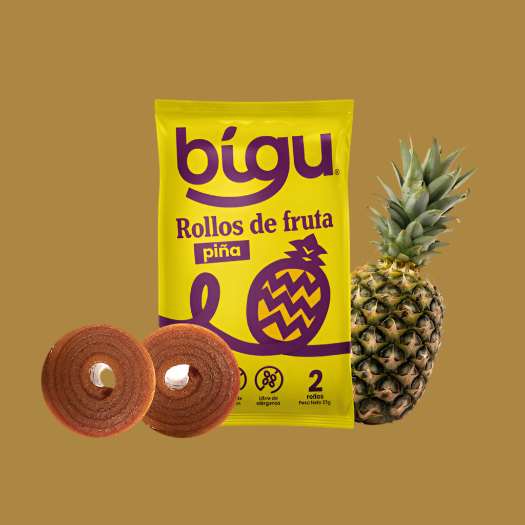 Rollos de Frutas Piña Bígu - 25 gr