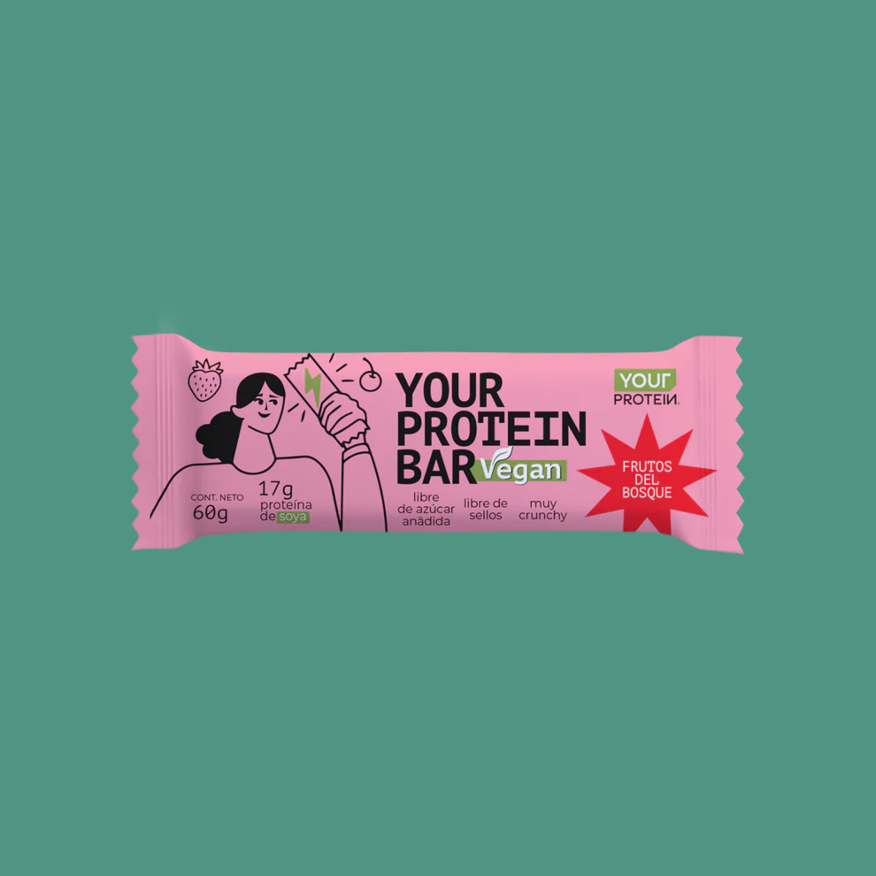 Barra Proteína Vegan Frutos del Bosque Your Protein - 60 gr