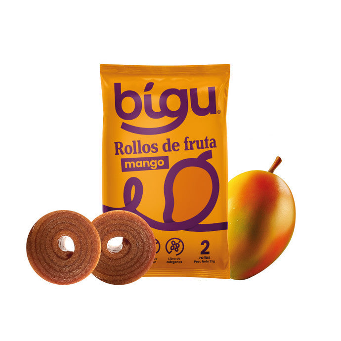Rollos de Frutas Mango Bígu - 25 gr