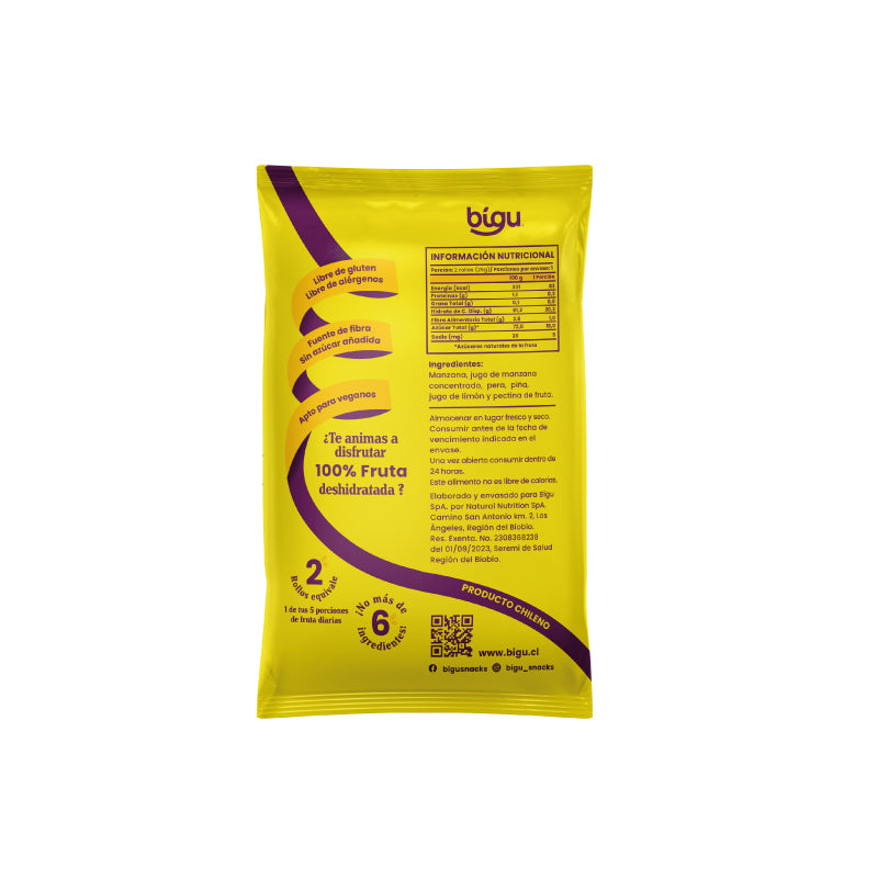 Rollos de Frutas Piña Bígu - 25 gr