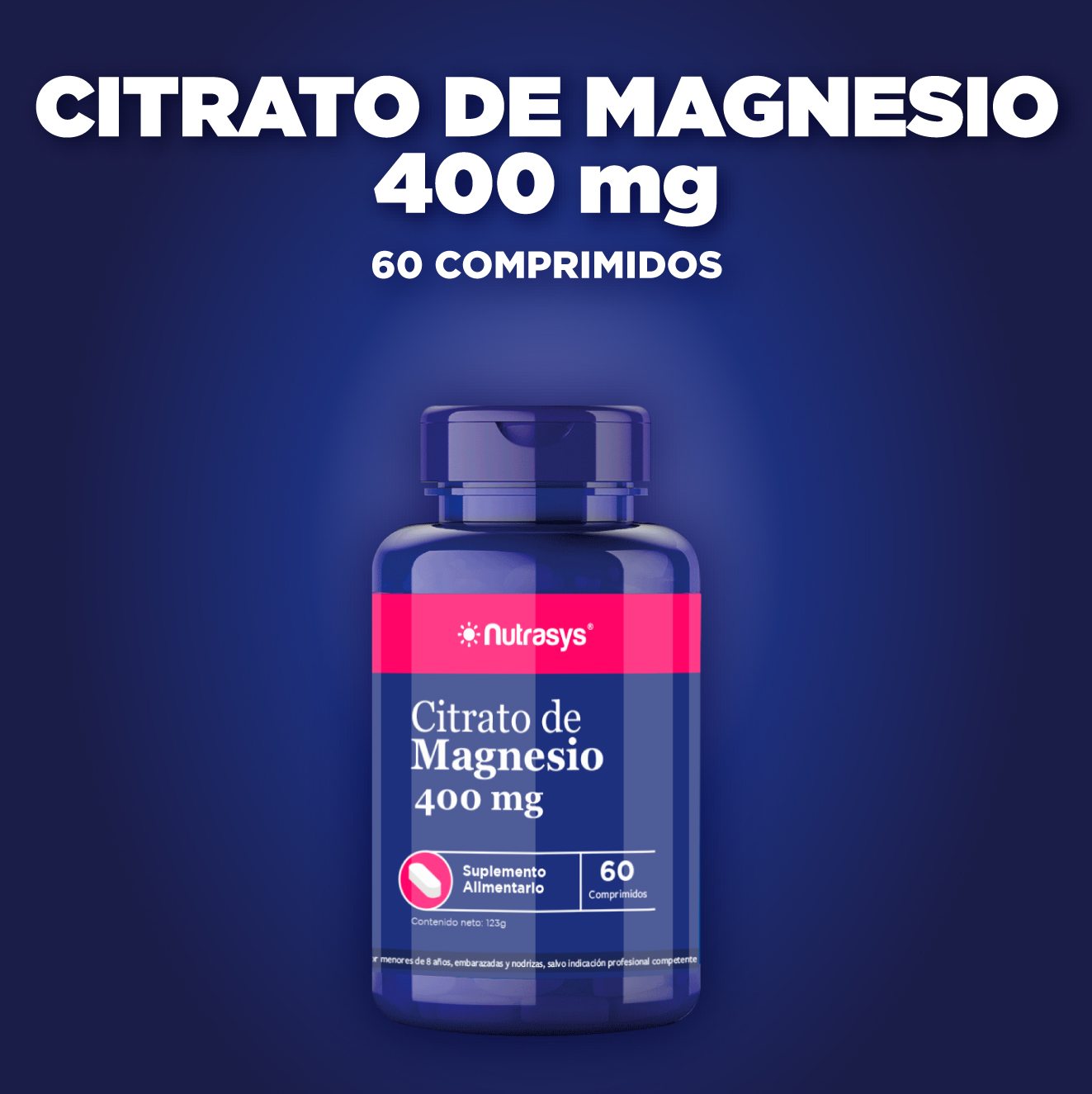 Citrato de Magnesio 400 mg Nutrasys - 60 comprimidos