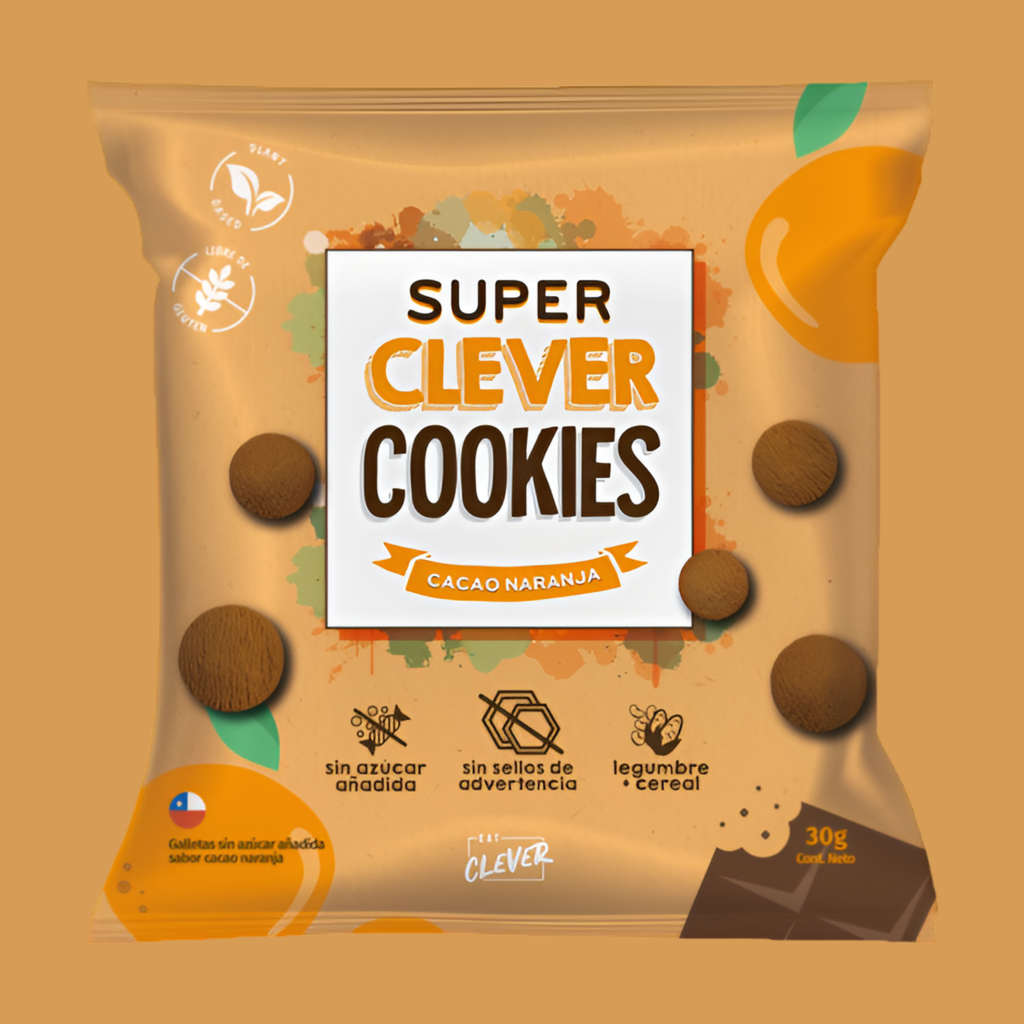 Galletas Cookies Cacao Naranja Eat Clever - 30 gr