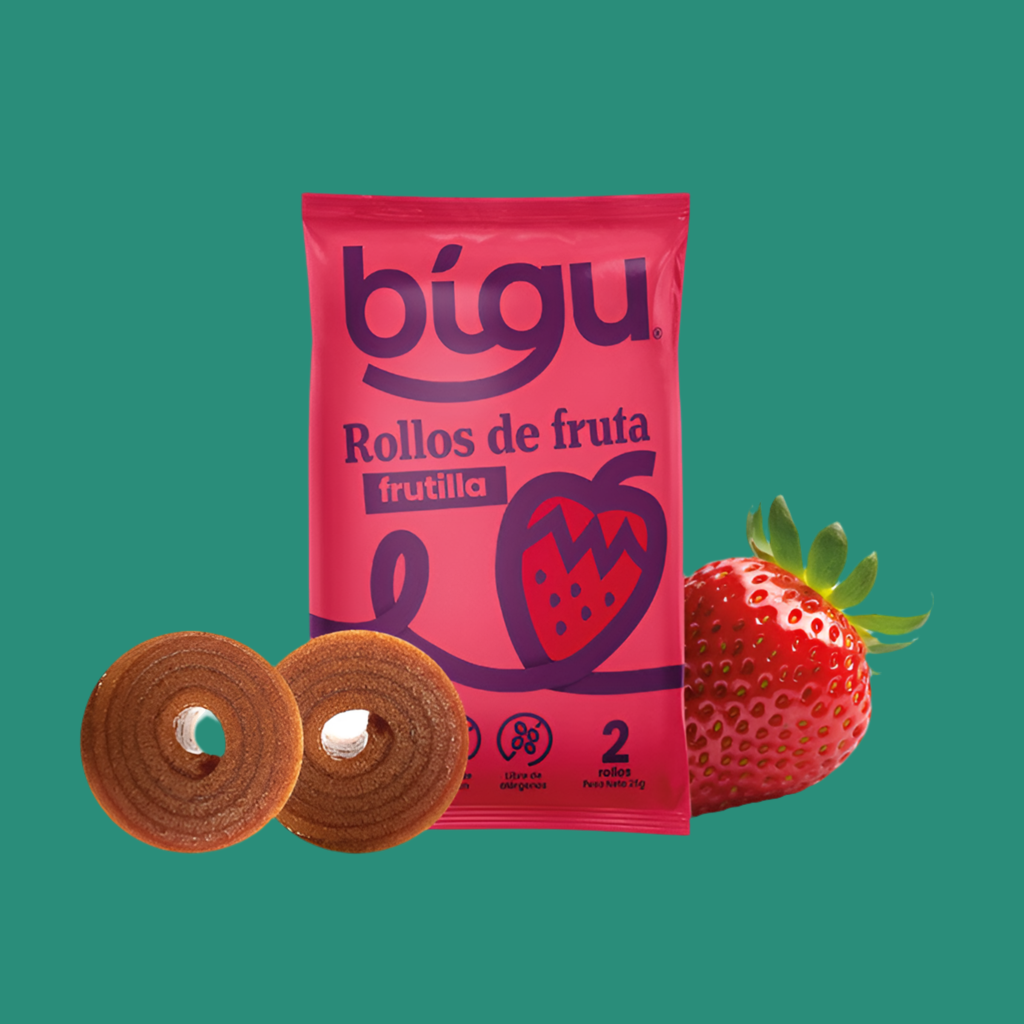 Rollos de Frutas Frutilla Bígu - 25 gr