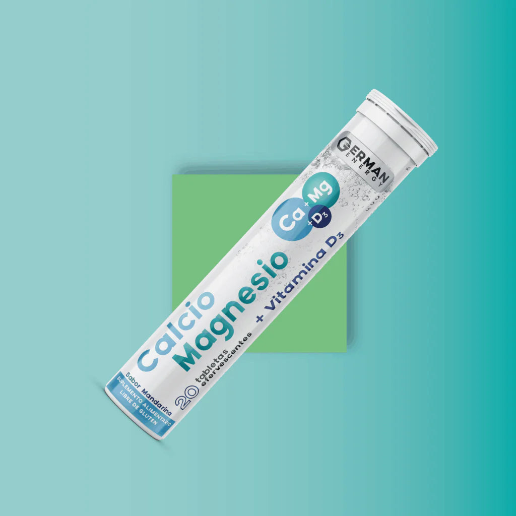 Calcio + Magnesio + Vit D3 Sabor a Mandarina German Energy - 20 tabletas Efervescentes