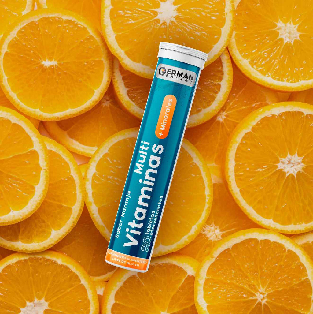 Multivitaminas + Minerales  Sabor Naranja German Energy - 20 tabletas efervescentes