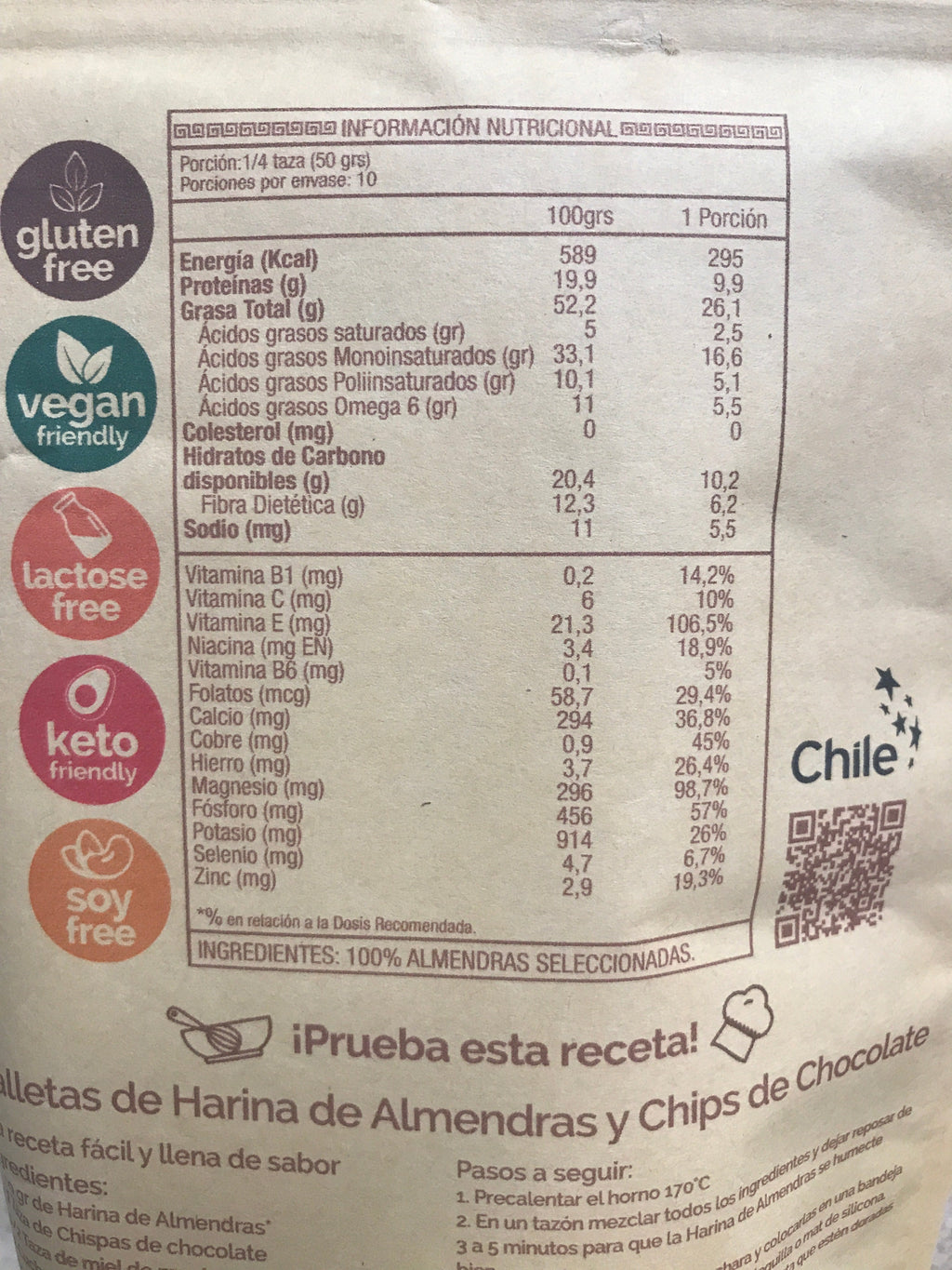 Harina de Almendras Ambrosia Natural Delight - 500 gr