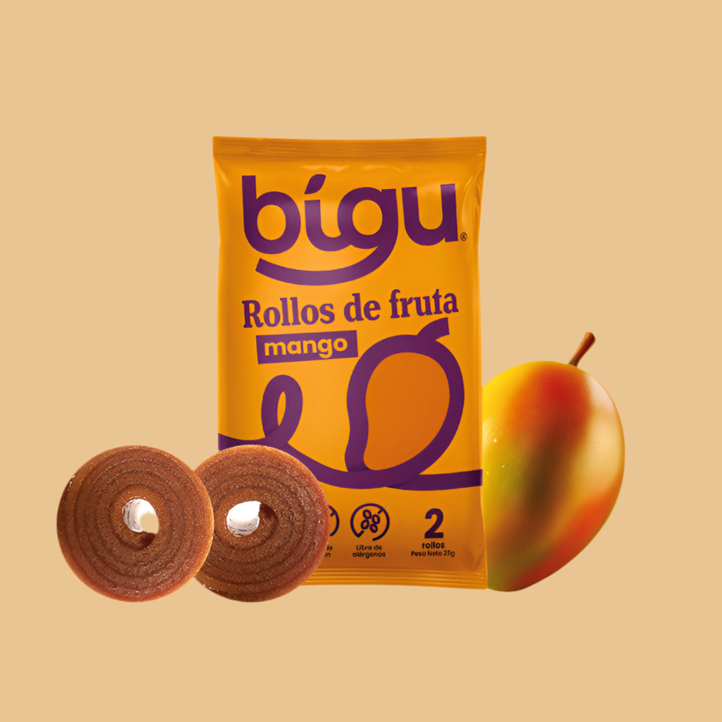 Rollos de Frutas Mango Bígu - 25 gr
