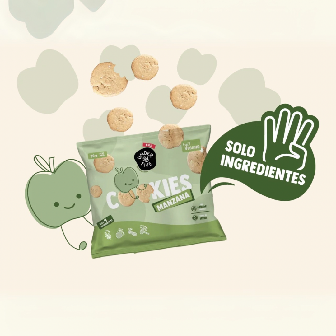 Galletas Cookies Manzana Sin Azúcar Under Five - 30 gr