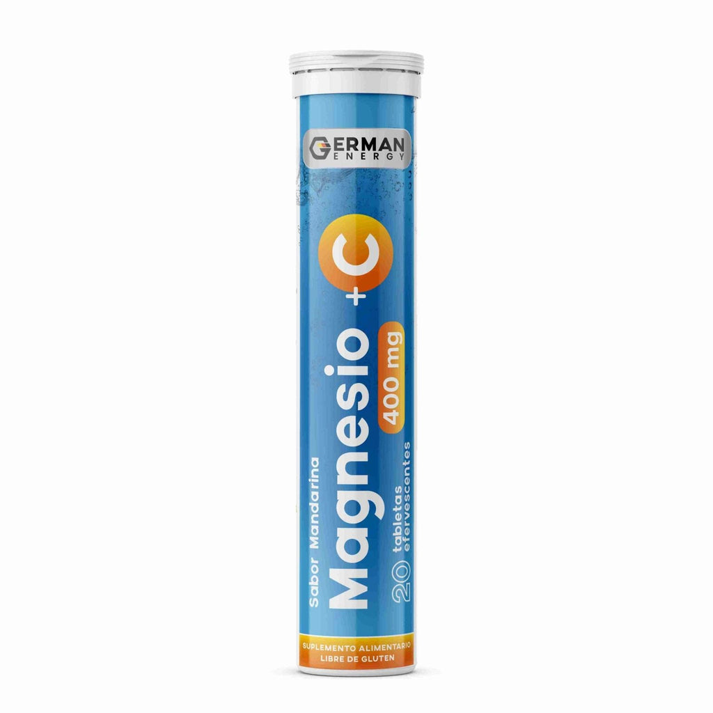 Magnesio 400 + Vitamina C Sabor Mandarina German Energy - 20 tabletas efervescentes