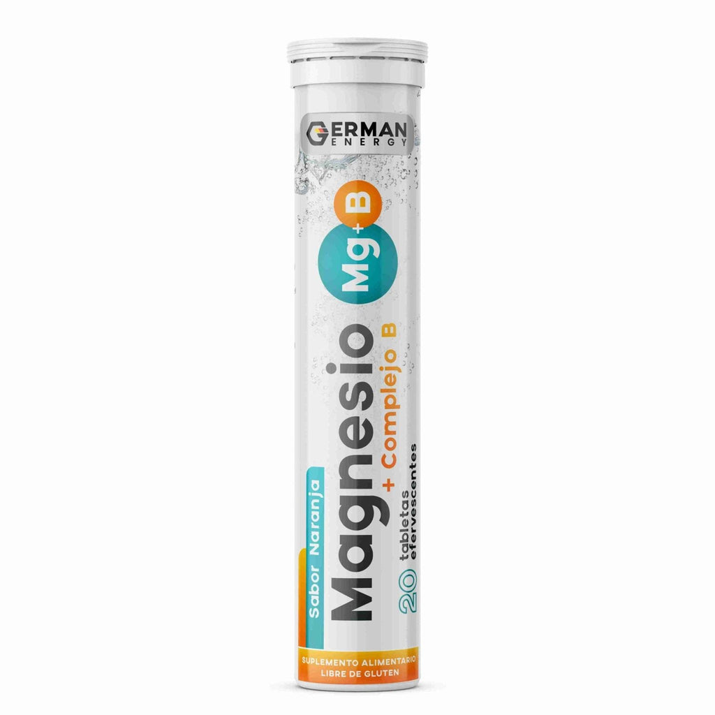 Magnesio + Complejo B Sabor a Naranja  German Energy - 20 tabletas efervescentes
