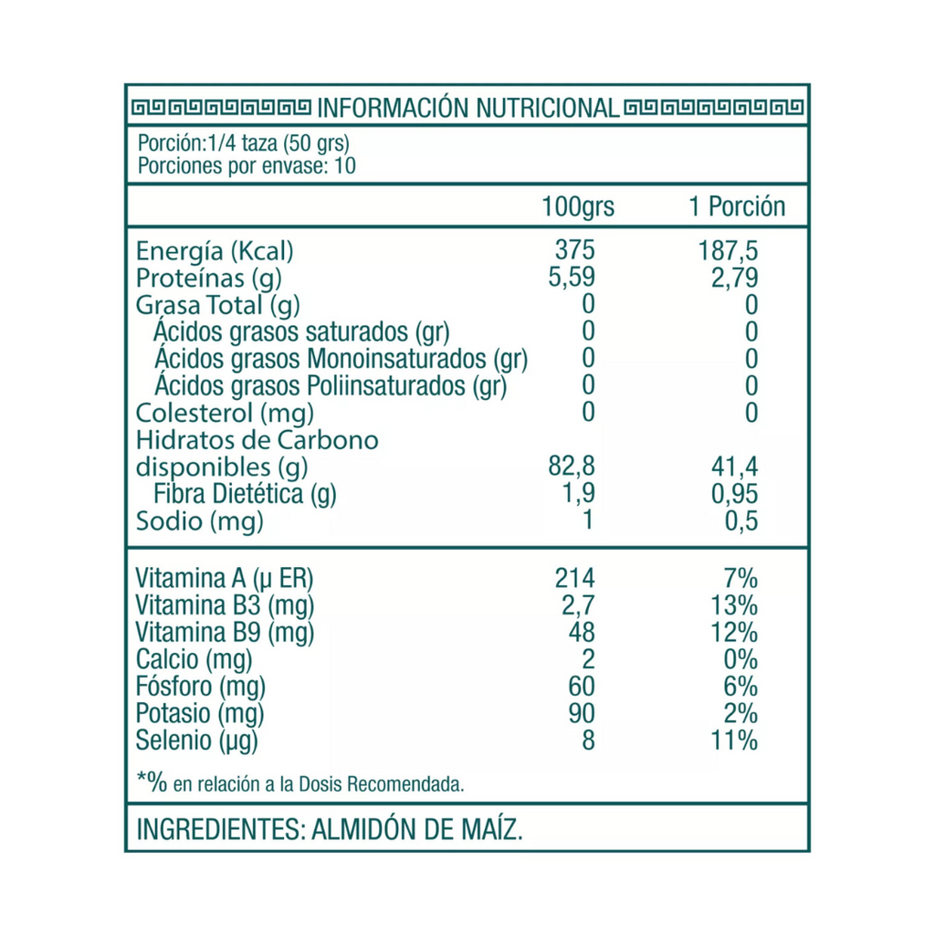 Almidón de Maíz Ambrosia Natural Delight - 500 g