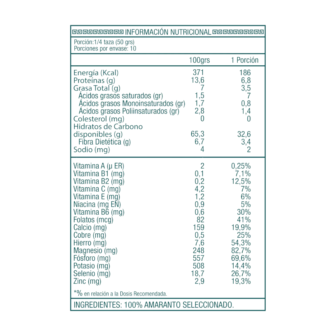Harina de Amaranto Ambrosia Natural Delight - 500 g