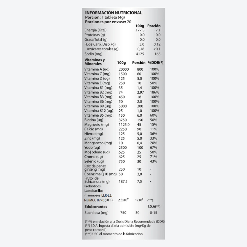 Bioplus + Probioticos Sabor a Naranja German Energy - 20 Tabletas Efervescentes