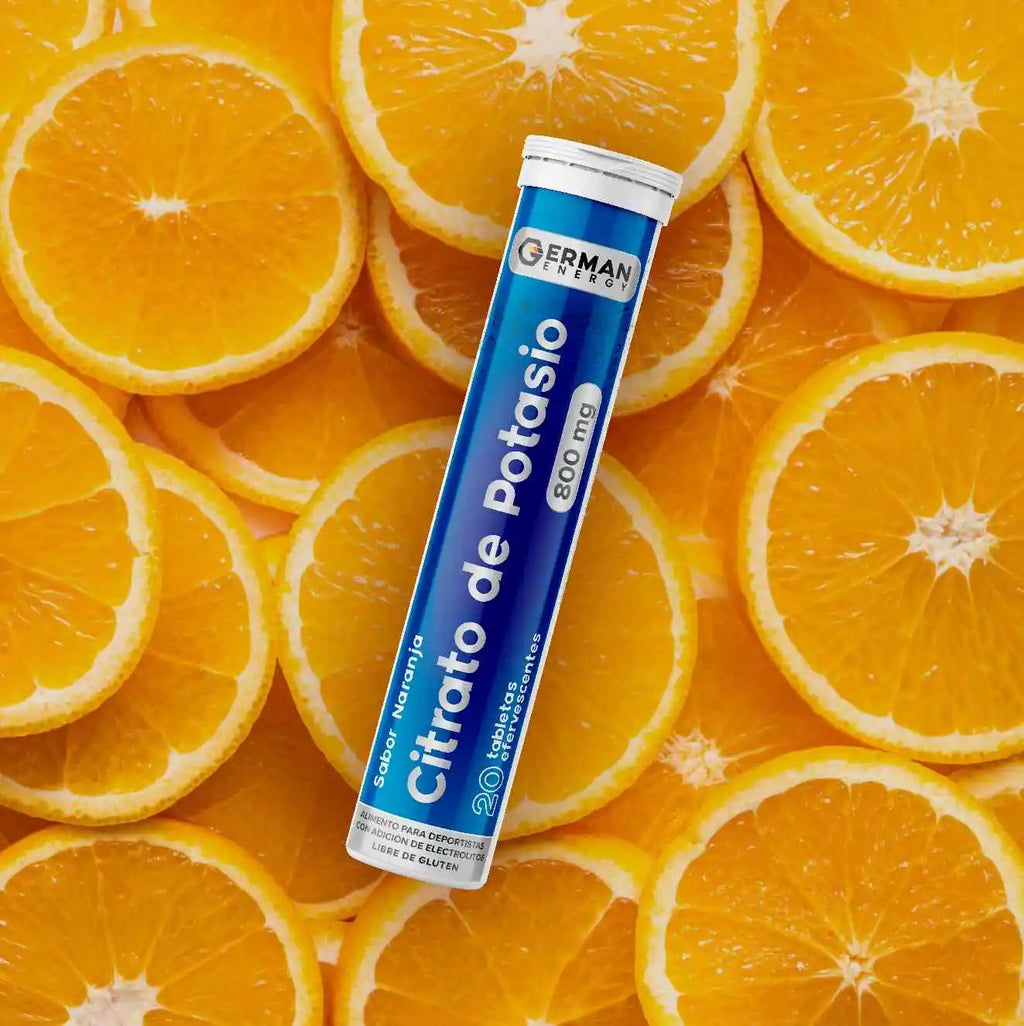 Citrato de Potasio Sabor a Naranja German Energy - 20 tabletas efervescentes