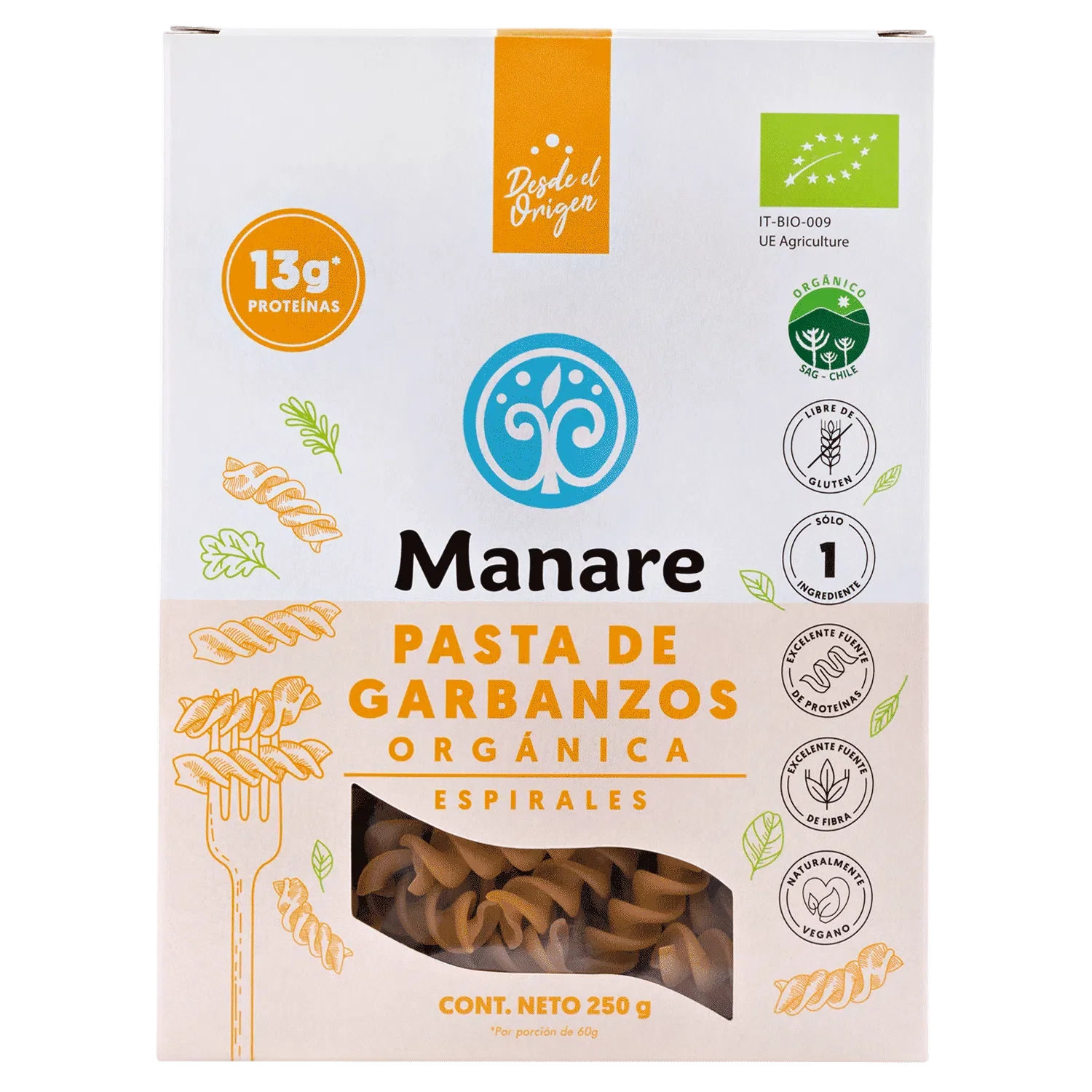 Pasta de Garbanzos Manare - 250 gr