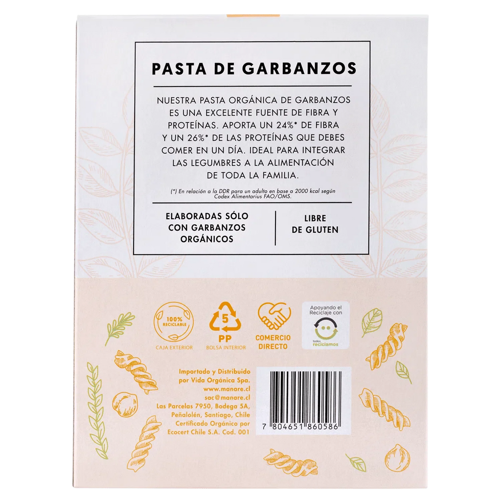 Pasta de Garbanzos Manare - 250 gr