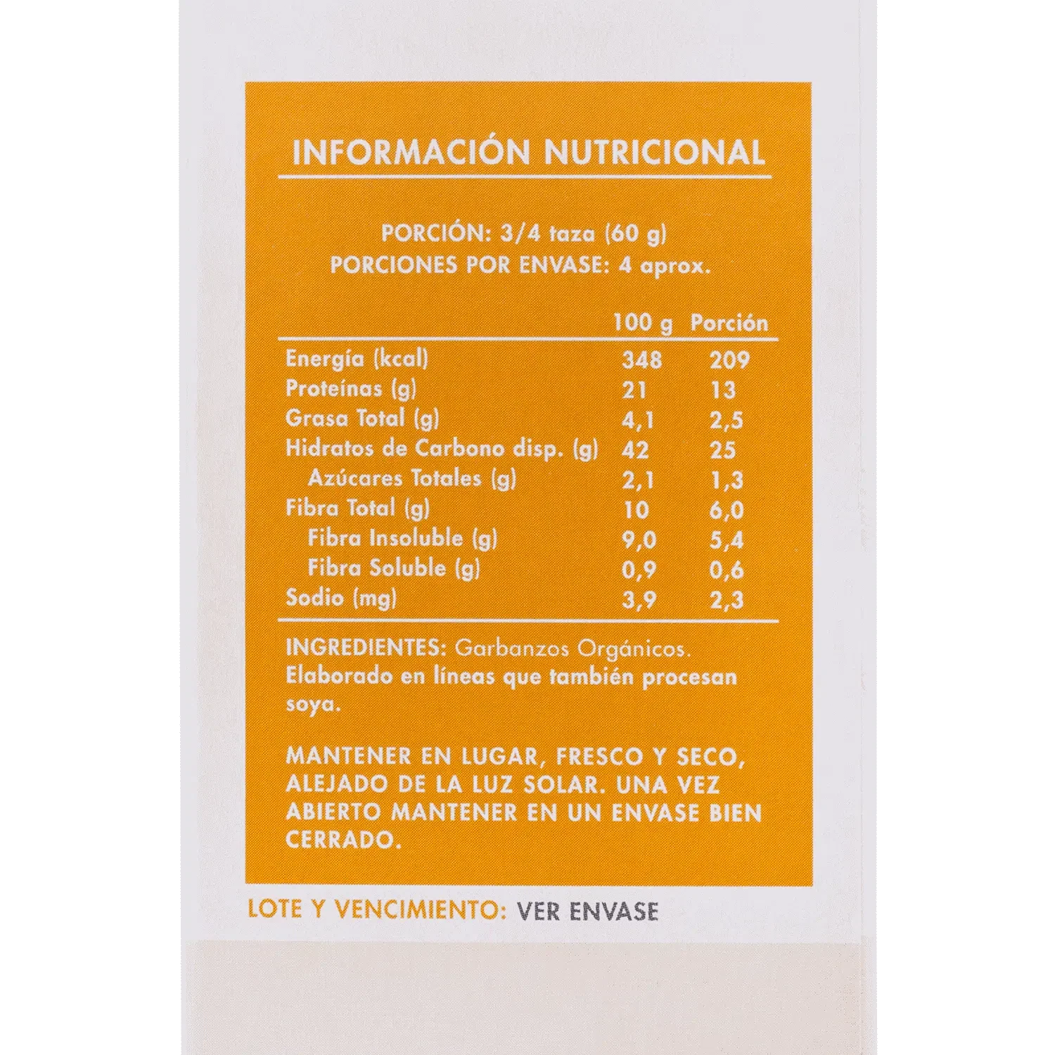 Pasta de Garbanzos Manare - 250 gr