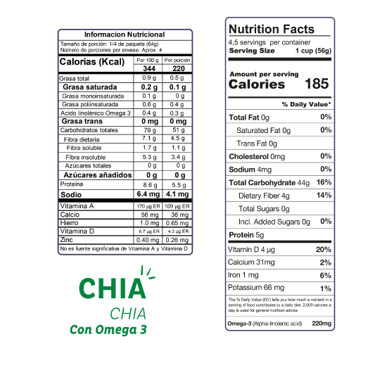 Fusilli Chía El Dorado - 250 gr