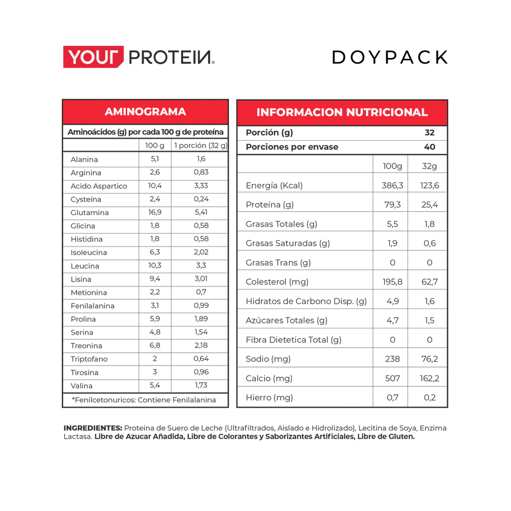 Proteína Whey Sin Sabor Your Protein - 660 gr