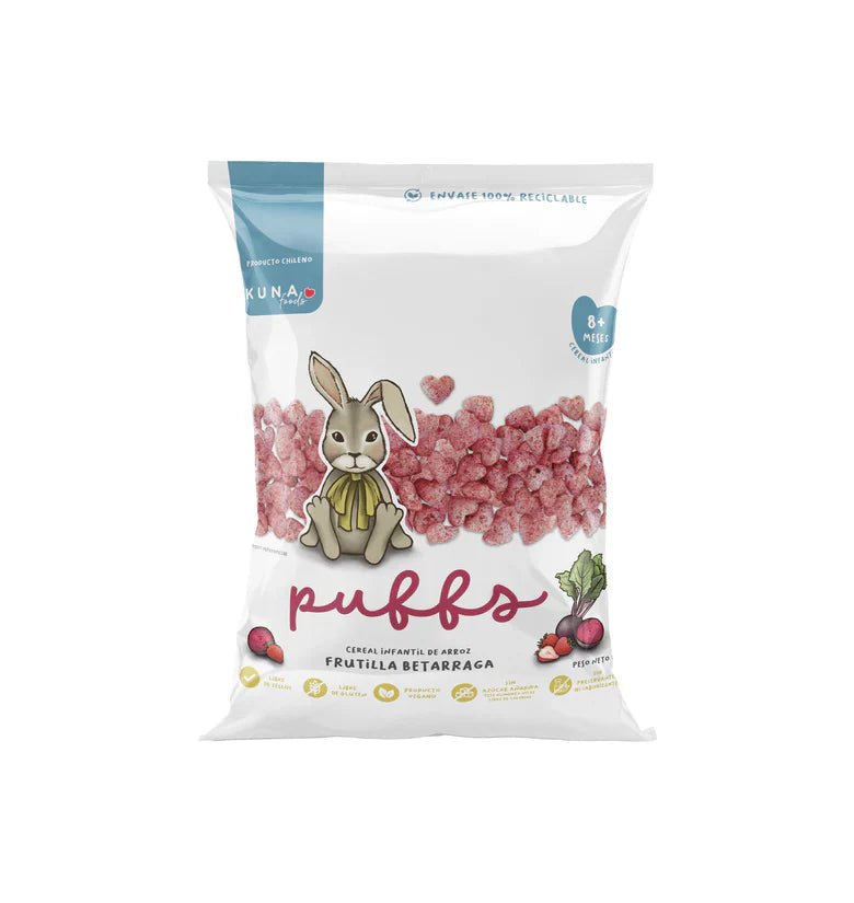 Puffs Frutilla Betarraga Kuna Foods - 10 gr