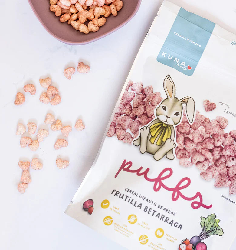 Puffs Frutilla Betarraga Kuna Foods - 50 gr