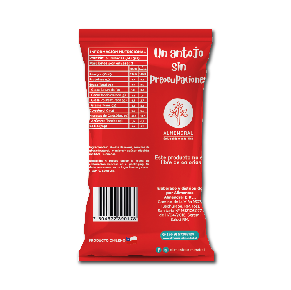 Cocada Dulce de leche Sin Azúcar El Almendral - und