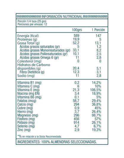 Almendras Laminadas Ambrosia Natural Delight - 500 gr