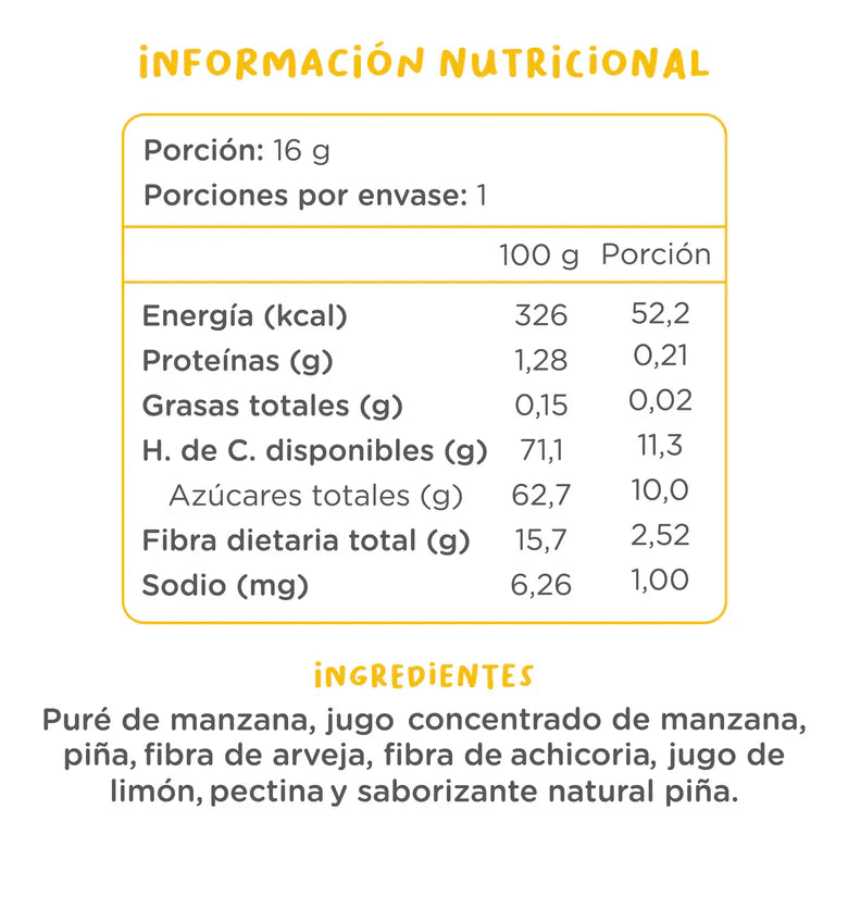 Gumis Piña Kuna Foods - 16 gr