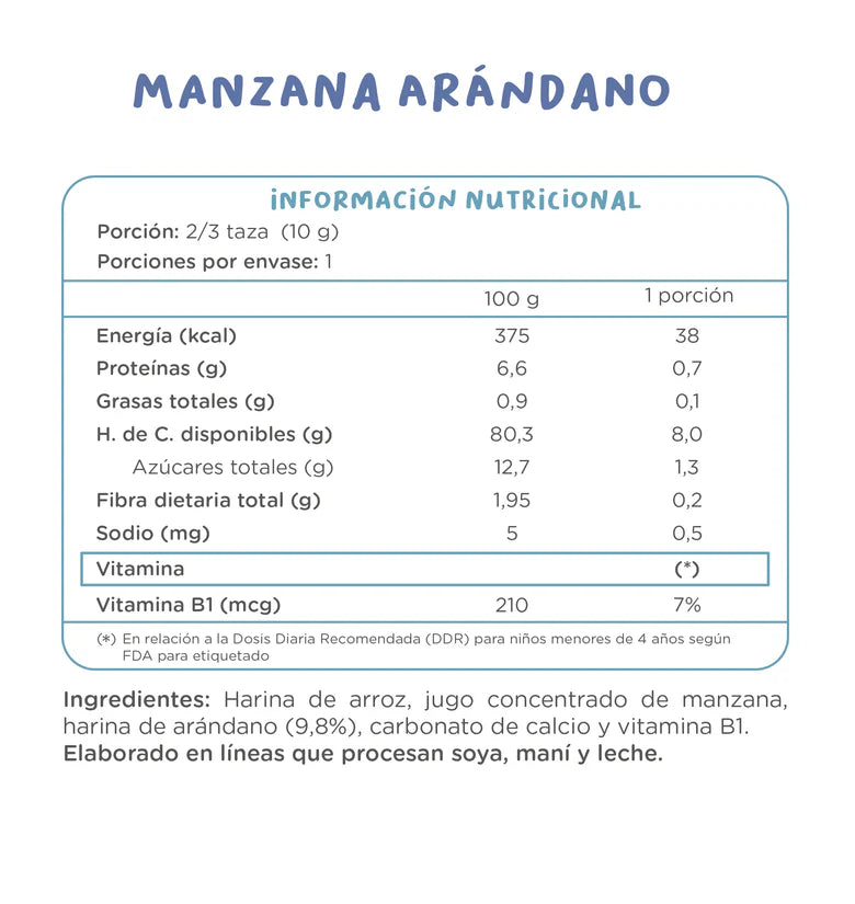 Puffs Manzana Arándano Kuna Foods - 10 gr